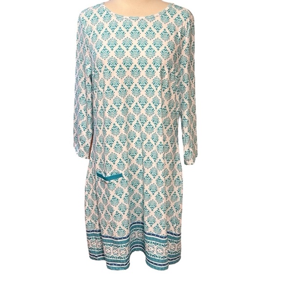 Cabana Life Amalfi Coast Cabana Blue & White Shift Dress, Womens size XL, NWT - Picture 2 of 14